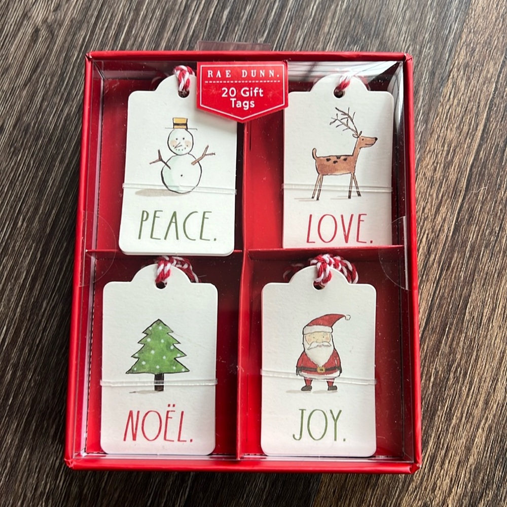 Rae Dunn Christmas 20 Gift Tags